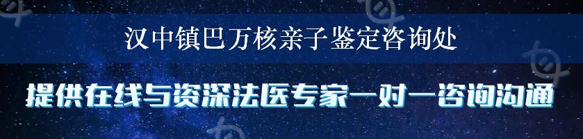 汉中镇巴万核亲子鉴定咨询处